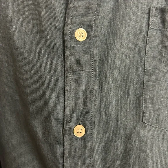 J Crew Irish Linen Blue Button Down Shirt Men’s Size L Baird McNutt - Picture 4 of 5